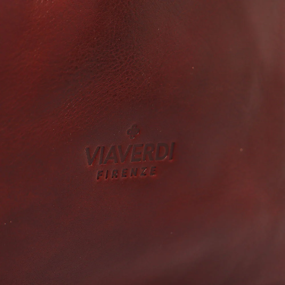 Borsone da Viaggio in Pelle Marrone VIAVERDI Made in Italy Linea Firenze - Image 10
