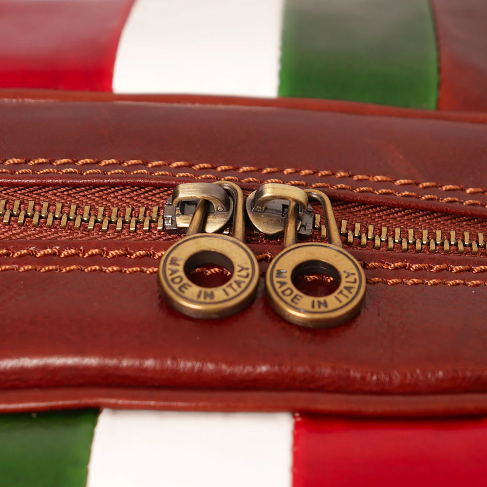 Borsone da Viaggio in Pelle Marrone VIAVERDI Made in Italy Linea Firenze - Image 8