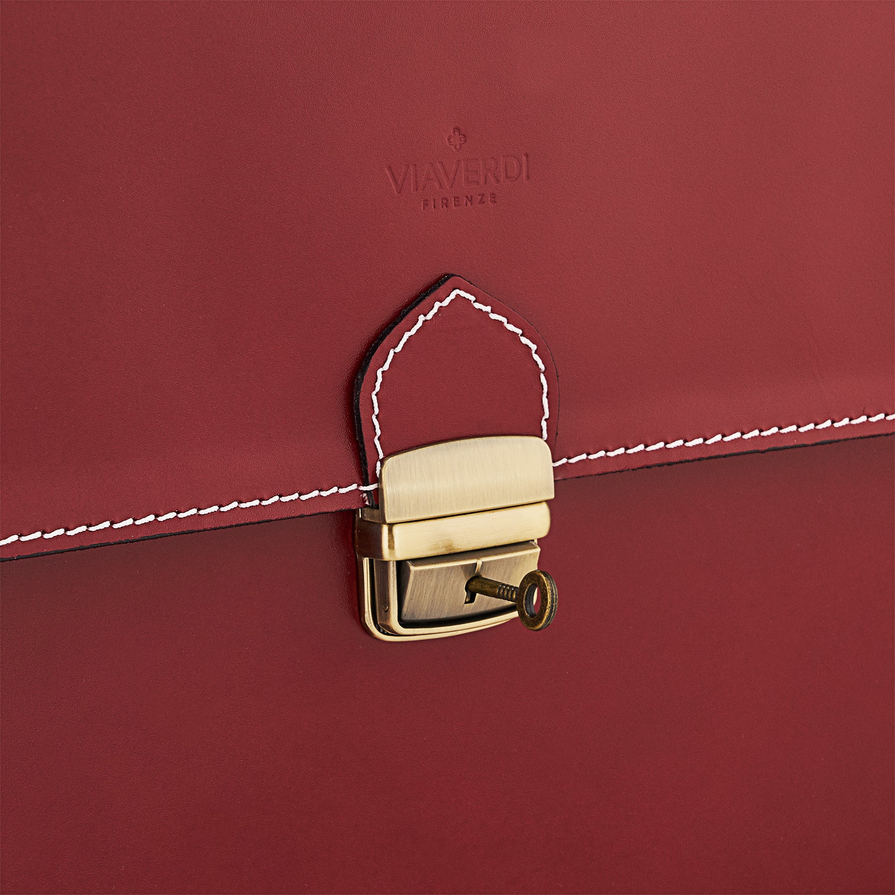 Cartella da Lavoro in Pelle Bordeaux VIAVERDI Made in Italy - Pc 15.6 pollici - Image 3