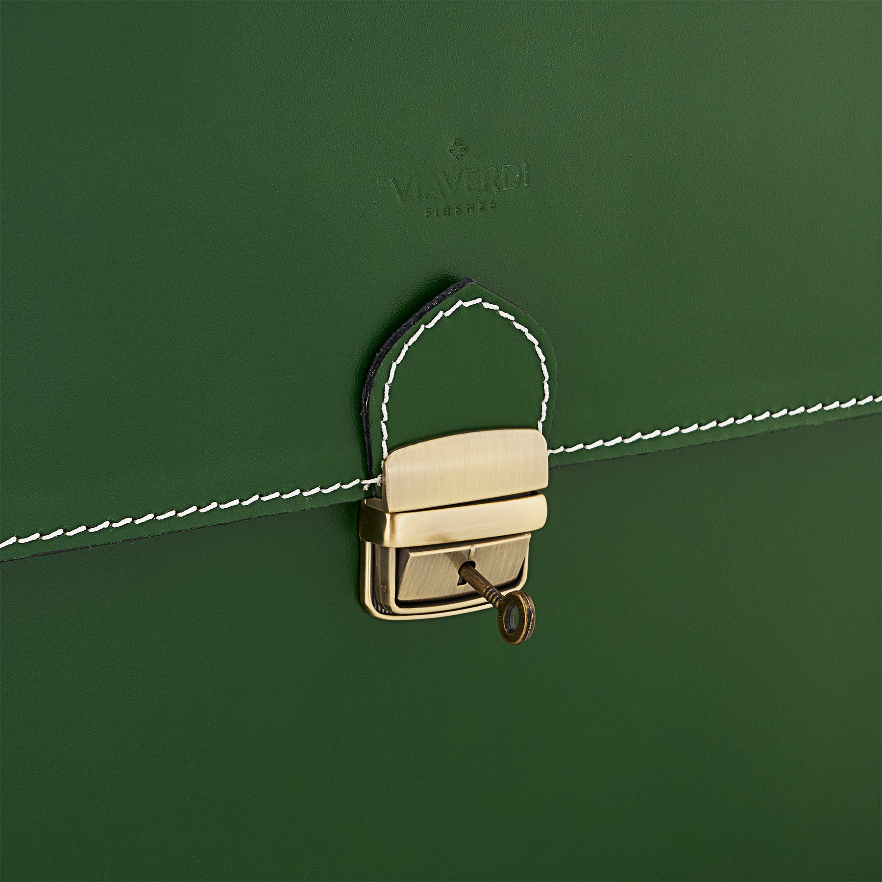 Cartella da Lavoro in Pelle Verde VIAVERDI Made in Italy - Per Pc 15.6 - Image 3