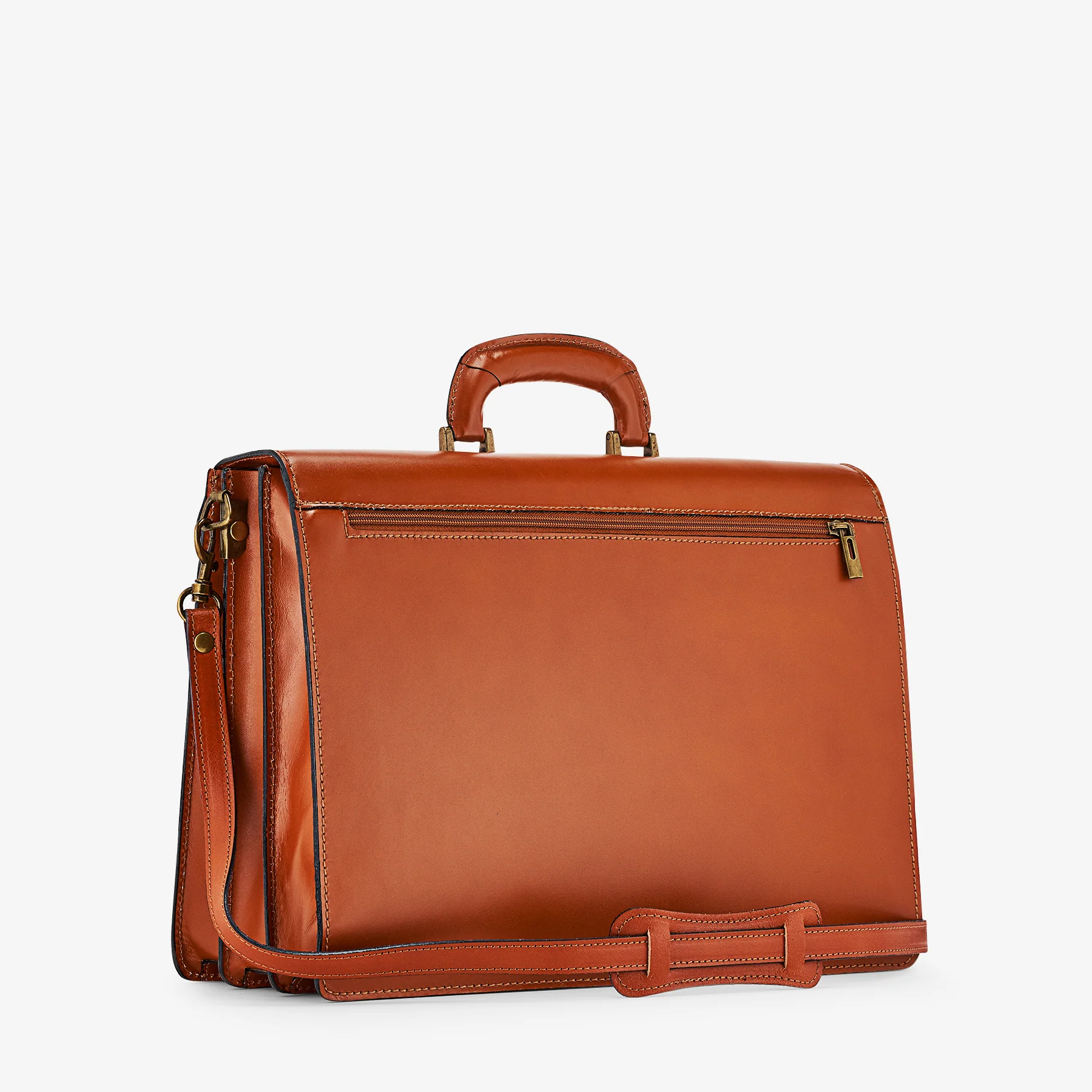 Cartella in Pelle color Cuoio VIAVERDI Made in Italy - 3 Soffietti Pc 15.6 - Image 3