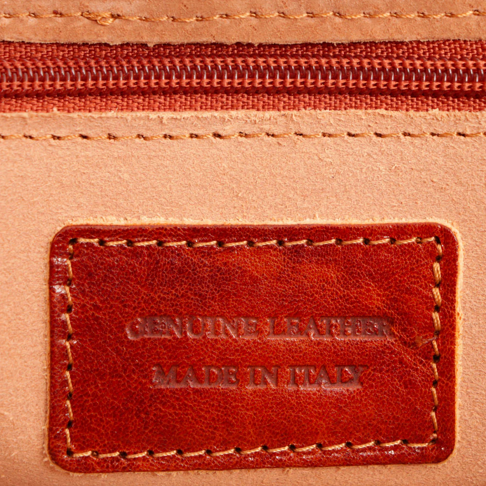 Borsa a Tracolla VIAVERDI in Pelle color color Cuoio Made in Italy linea Firenze - Image 13