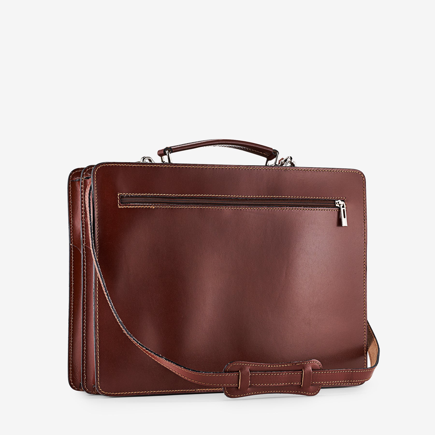 Borsa da Lavoro in Pelle Marrone VIAVERDI Made in Italy - Porta Ombrelli e Pc 15.6 - Image 3