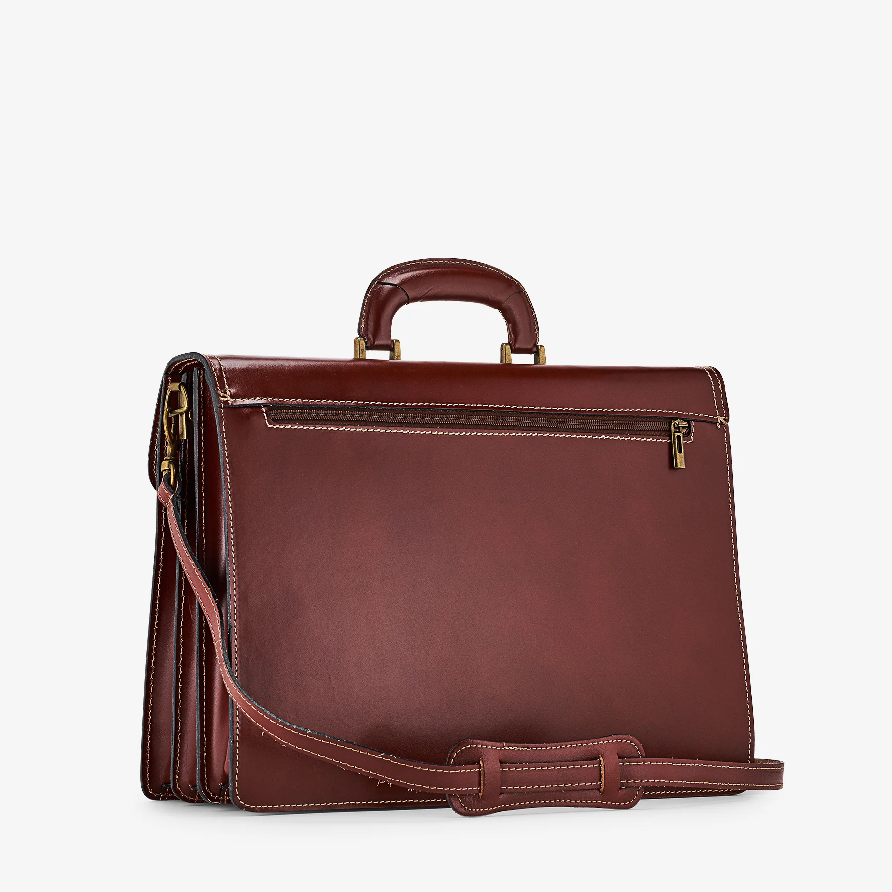 Cartella in Pelle Marrone VIAVERDI Made in Italy - 3 Soffietti Pc 15.6 - Image 2