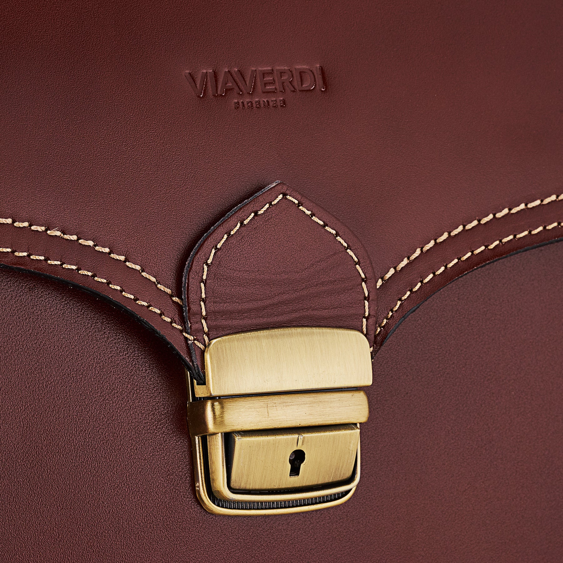 Cartella in Pelle Marrone VIAVERDI Made in Italy - 3 Soffietti Pc 15.6 - Image 3