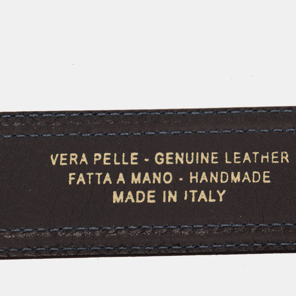 Cintura Uomo in Pelle Blu VIAVERDI Made in Italy linea Firenze - Image 7