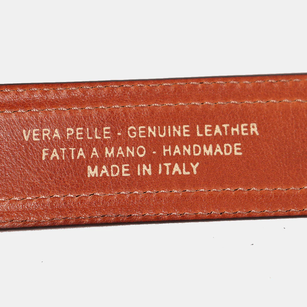 Cintura Uomo in Pelle Marrone VIAVERDI Made in Italy linea Firenze - Image 7