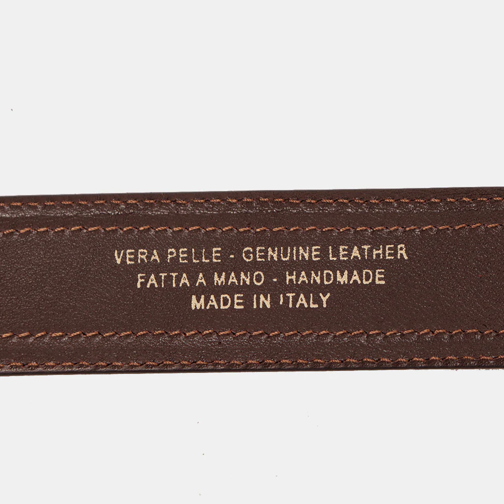 Cintura Uomo in Pelle Testa di Moro VIAVERDI Made in Italy linea Firenze - Image 6