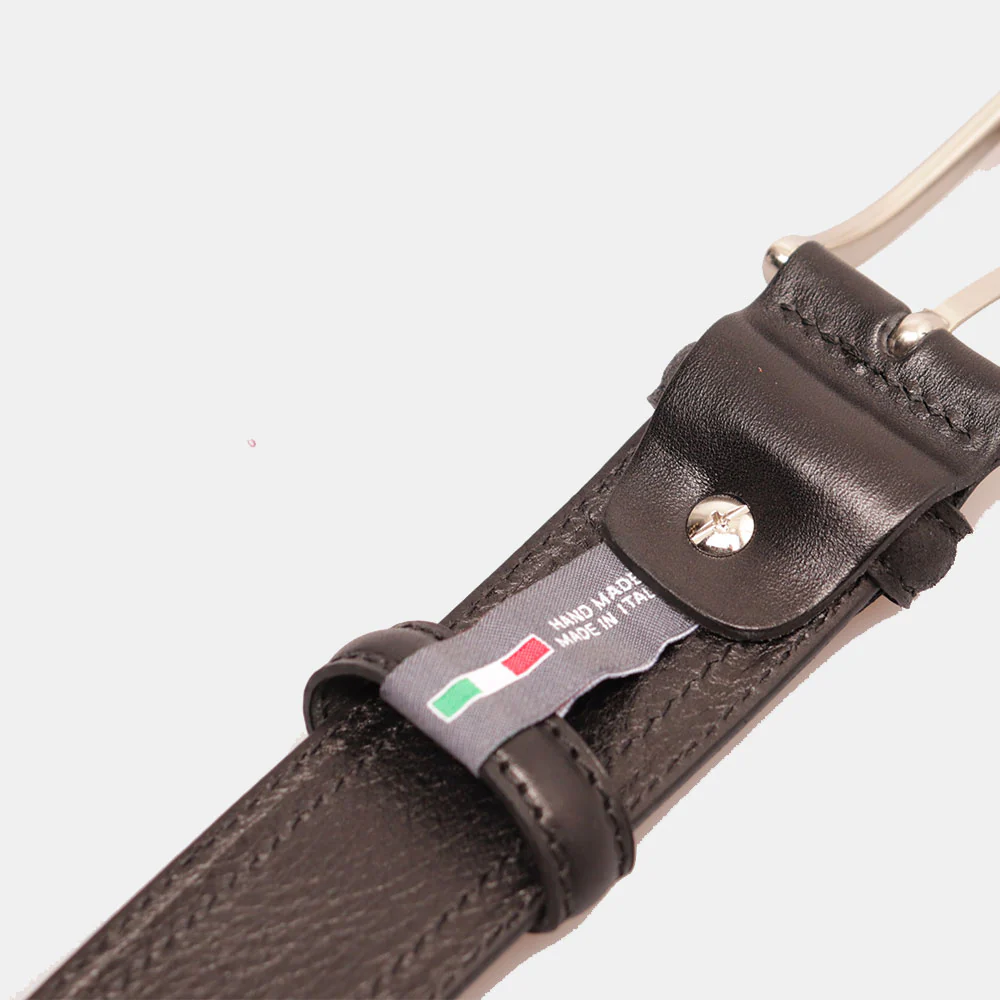 Cintura Uomo in Pelle Nera VIAVERDI Made in Italy linea Firenze - Image 6