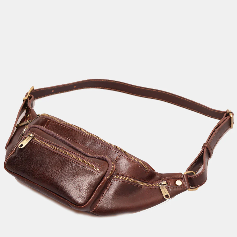 Marsupio in Pelle Testa di Moro VIAVERDI Made in Italy linea Firenze - Image 2