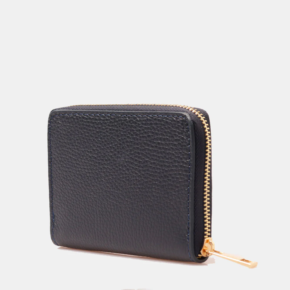 Portafoglio Donna Piccolo Zip Around in Pelle Blu VIAVERDI Made in Italy - Image 6