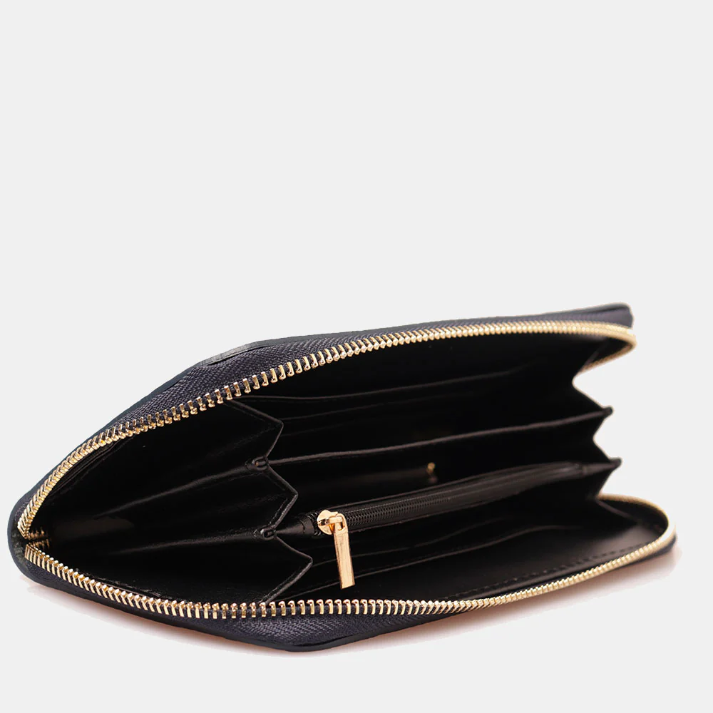 Portafoglio Donna Zip Around in Pelle Blu VIAVERDI Made in Italy - Image 3