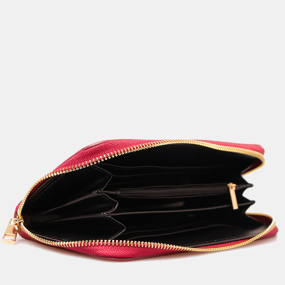 Portafoglio Donna Zip Around in Pelle Bordeaux VIAVERDI Made in Italy - Image 3