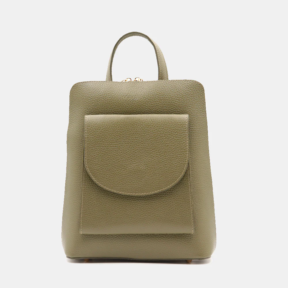 Zaino Donna in Pelle Verde VIAVERDI Made in Italy Linea San Gimignano