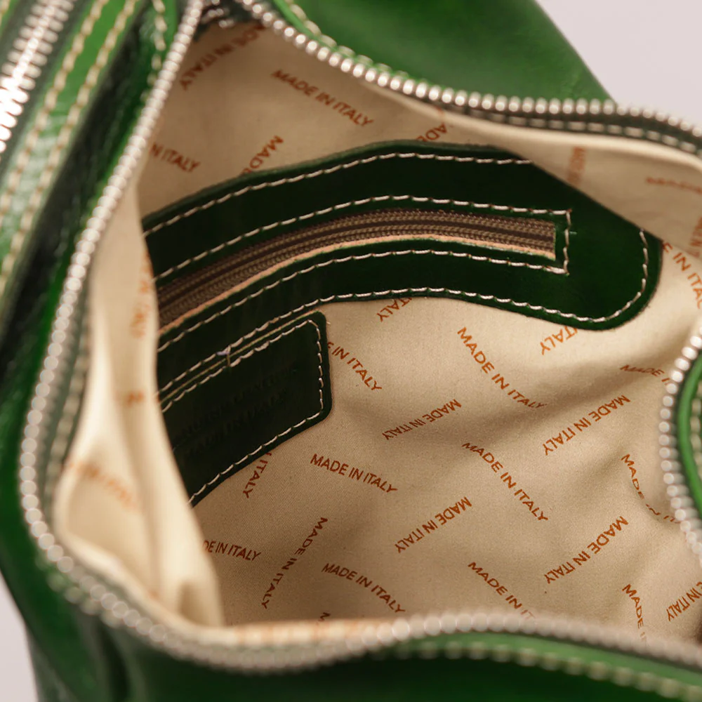 Zaino Donna VIAVERDI in Pelle Verde Made in Italy linea Firenze - Image 10