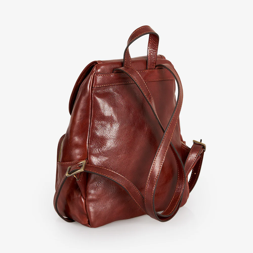 Zaino in Pelle Marrone VIAVERDI Made in Italy - Image 4